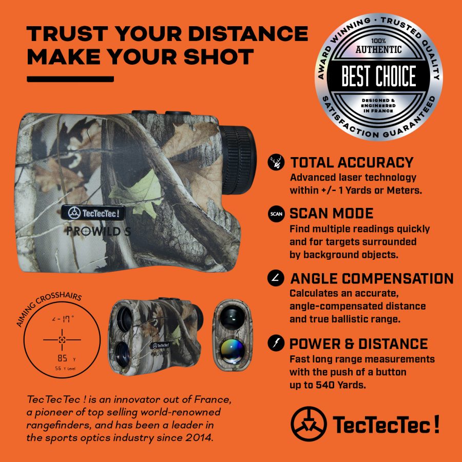 TecTecTec total accuracy range mode scan mode angle-compensated compensation slope precision laser rangefinder PROWILD S