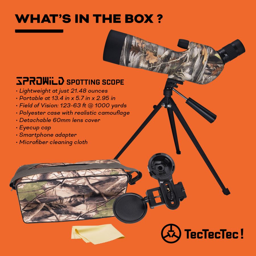 TecTecTec what’s in the box spotting scope SPROWILD
