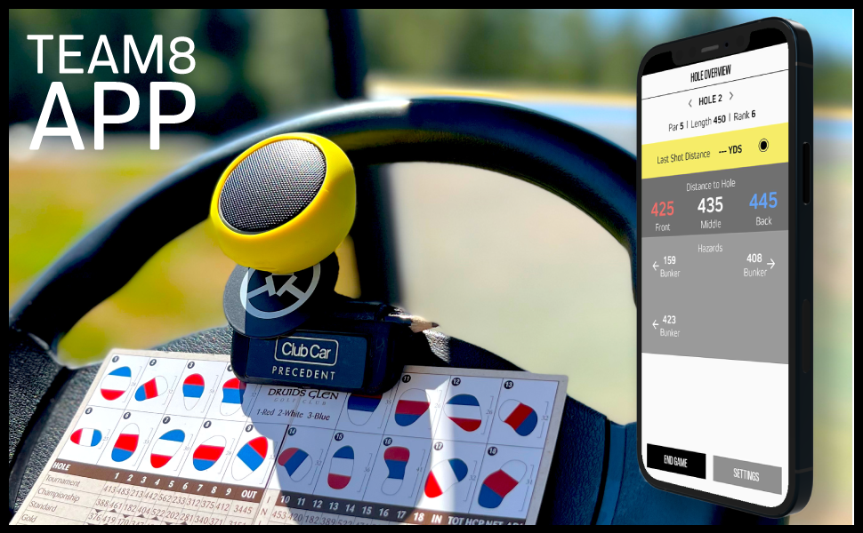 Hole overview on the Golf speaker TecTecTec app